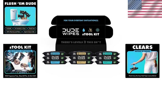 Extra-Large Flushable Wipes – 9 Pack Set, Biodegradable & Unscented Comfort