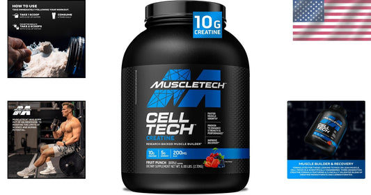 Creatine Monohydrate Powder | Cell-Tech | 6lbs Muscle Builder - Fruit Punch