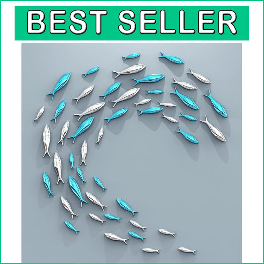 Vivid Nautical Wall Decor: DIY 12-Piece Fish Sculpture for Stylish Spaces