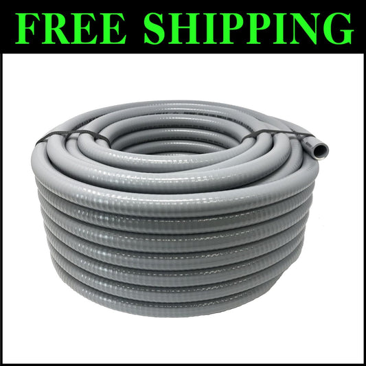100 Feet of Corrosion Resistant 1/2-Inch Liquid-Tight PVC Electrical Conduit