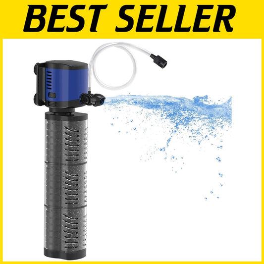 Aquarium Pump with Transparent Filter Design - Crystal Clear Water & Happy Fish