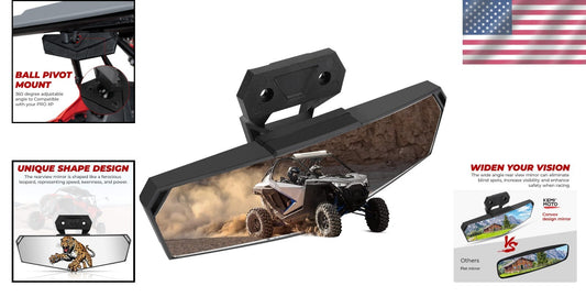 Creative Leopard-Shaped High-Def Rearview Mirror for Polaris RZR Turbo Series