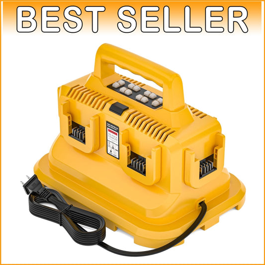 Wall-Mountable 6-Port Rapid Charger for DeWalt 20V/60V - Organized Charging