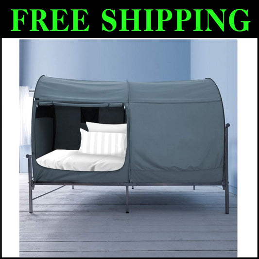 Multifunctional Portable Bed Tent: Pop-Up Charcoal Canopy for Solitude & Naps