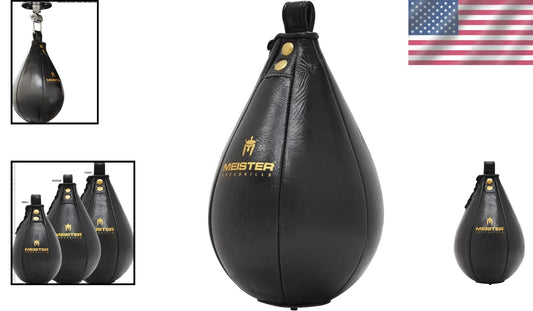 Genuine Leather Speed Bag for MMA - Medium Size with Fast-Action Latex Bladder