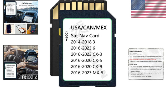 32GB Mazda Navigation SD Card with Easy Installation for 2016-2023 Vehicles