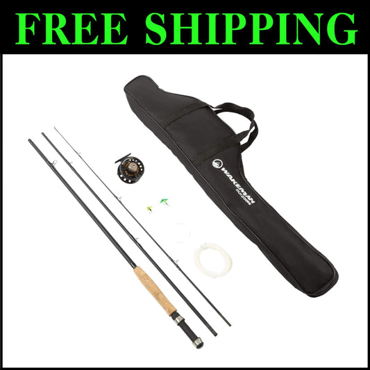 Durable Fly Fishing Rod & Reel Combo for Bass & Trout - Includes Carrying Case