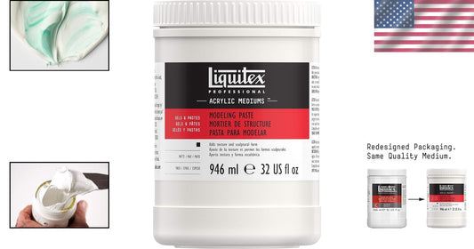 32-Ounce Modeling Paste - Air Drying Marble Paste for Textured Art Creations