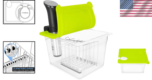 12 Quart Sous Vide Container Bundle with Universal Silicone Lid & Stainless Rack