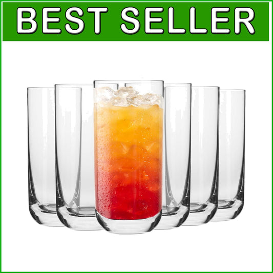 Dishwasher Safe Lead-Free Crystal Glasses - Set of 6 for Sophisticated Dining