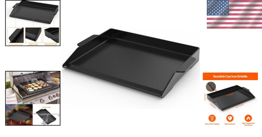 Onlyfire Universal 23''x16'' Cast Iron Nonstick Griddle with High Sidewalls