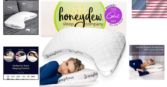 Award-Winning Scrumptious Cooling King Pillow for Neck & Shoulder Pain Relief
