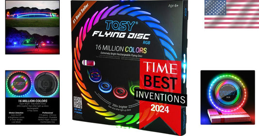 16 Million Color LED Frisbee - Rechargeable, Perfect for Outdoor Activities
