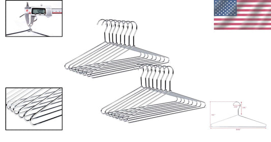 60 Heavy Duty Metal Hangers with Polished Chrome Finish for Ultimate Durability