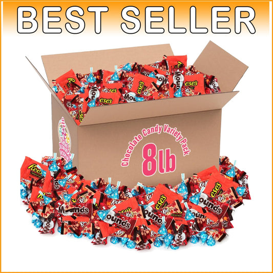 Decadent 8lb Chocolate Candy Collection - Individually Wrapped for Freshness