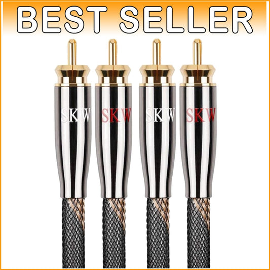 16.4ft/5M RCA Interconnect Cable with 24K Gold-Plated Connectors for Audiophiles