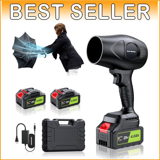 Effortless Cleaning with 400000 RPM Leaf Blower - Includes Batteries & Charger