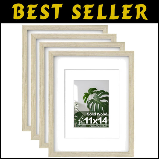 Premium Solid Wood Photo Frames in Distressed Finish - Easy Mounting & Display