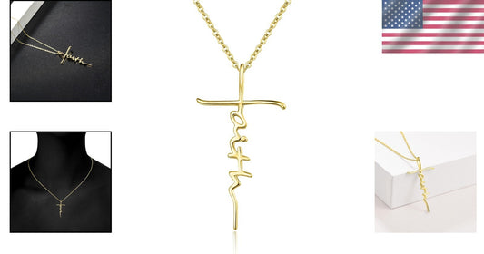 Women’s 925 Sterling Silver Cross Necklace - Beautiful Faith Pendant Jewelry