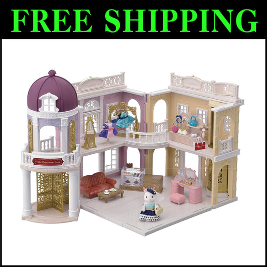 Town Series Grand Department Store Gift Set - 3-in-1 Dollhouse Playset for Kids