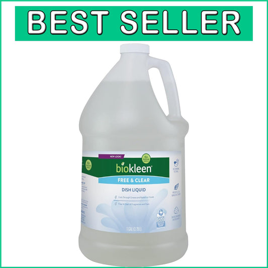 Eco-Friendly Plant-Based Dish Soap - Unscented & Non-Toxic Dishwashing Liquid