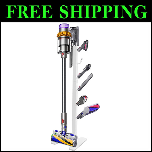 Sturdy Metal Organizer for Cordless Vacuums - 6 Hooks, No Wall Drilling Required