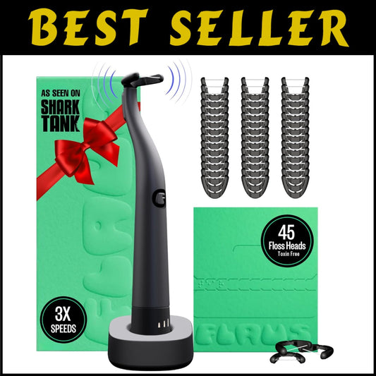 Eco-Friendly Electric Flosser with Extra Strength Woven Floss & Speed Settings