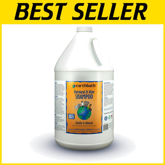 Eco-Friendly Oatmeal Dog Shampoo - 128 Oz, PH Balanced for All Life Stages