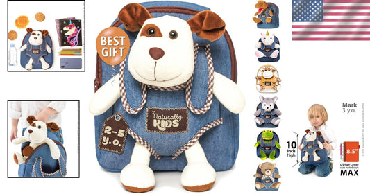 Adorable Toddler Dog Backpack with Padded Straps – Ideal for Young Explorers
