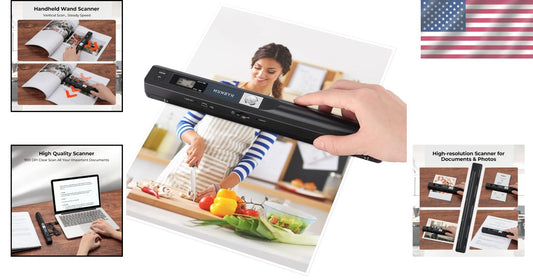 Compact 900 DPI Wand Scanner with USB Connection - Ideal for Easy Digitalization