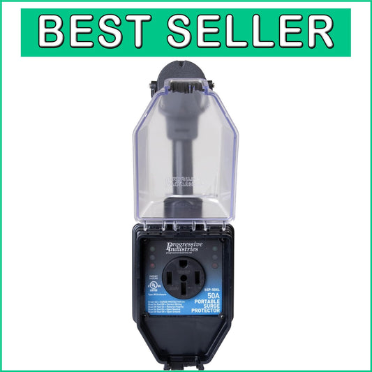 50 Amp Weatherproof RV Surge Protector - Absorbs Surges & Protects Electronics