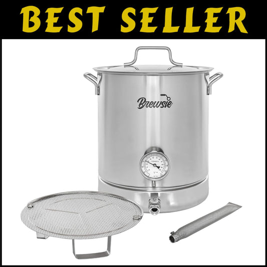Compact Stainless Steel 16 Gallon Brewing Kettle with Complete Filtration System