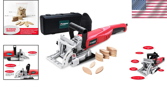 8.5 Amp Biscuit Cutter Joiner with Tungsten Carbide Blade & Dust Collection
