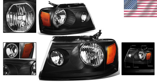 Plug-n-Play Reflector Beam Headlights for F150 2004-2008, Mark LT 2006-2008