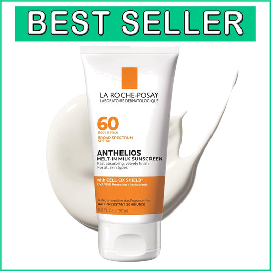 Allergy Tested Anthelios Milk Sunscreen SPF 60: Oil-Free & Paraben-Free Formula