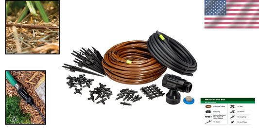 Advanced Drip Irrigation Raised Bed Watering Kit with Pressure Regulator & Timer