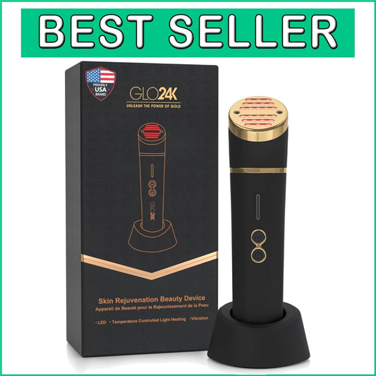 Glo24k Advanced LED Facial Device - Triple Action Thermal & Vibration Technology