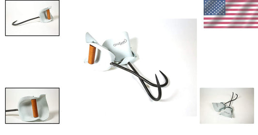 Efficient 9-Inch Hay Bale Hooks Set with Long Leather Guards – Farmer's Choice