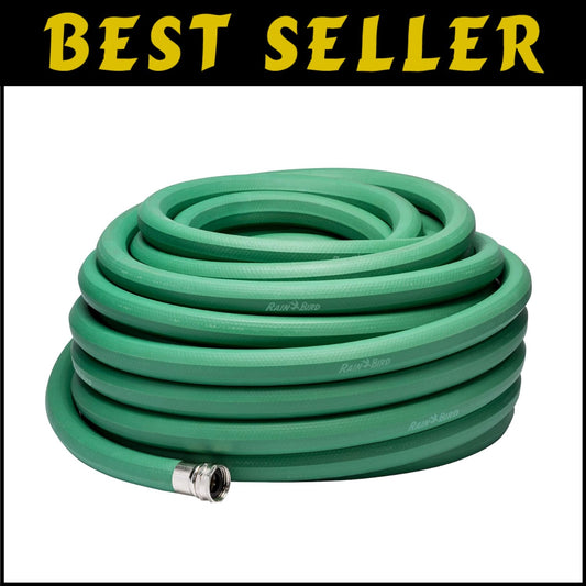 75' EDPM Rubber Garden Hose, 3/4" Diameter - Extreme Flexibility & Durability
