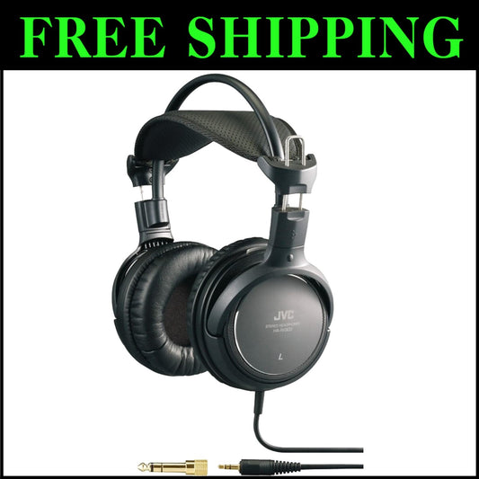 Premium Full-Size Black Headphones with Active Noise Cancellation & Deep Bass