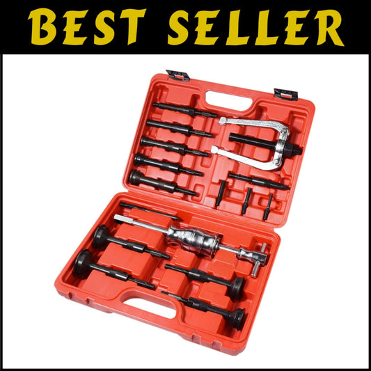Chrome Molybdenum 16PCS Bearing Internal Extractor Tool Kit with Slide Hammer