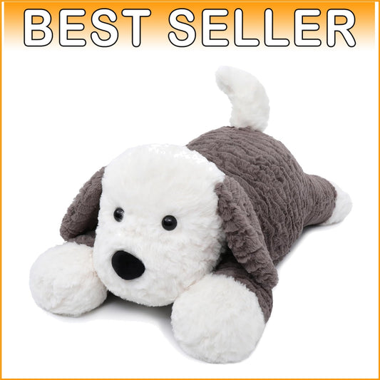 Large 24Inch Weighted Stuffed Dog Pillow - Soothing Companion for All Ages