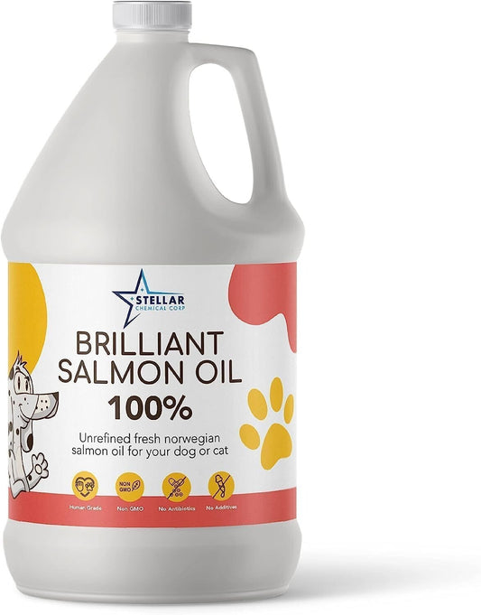 PURE Wild Alaskan Salmon Oil for Dogs & Cats - 1 Gallon Omega-3 Rich Nutrition