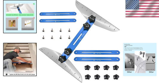 High-Quality Adjustable Stair Template Tool - For Precise Measurements & Cuts