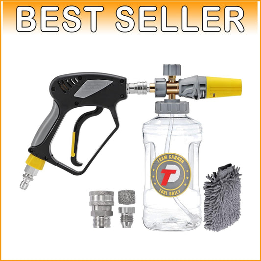 Versatile Adjustable Foam Cannon for Cars and Surfaces - Easy to Use at 5000 PSI