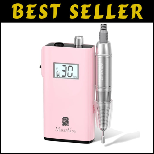 High-Speed Salon Nail Drill - 30,000 RPM with LCD Display & Low Vibration Design