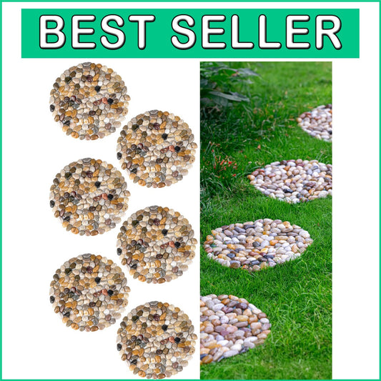 12-Inch Polished River Rock Garden Stepping Stones - Versatile Outdoor Decor