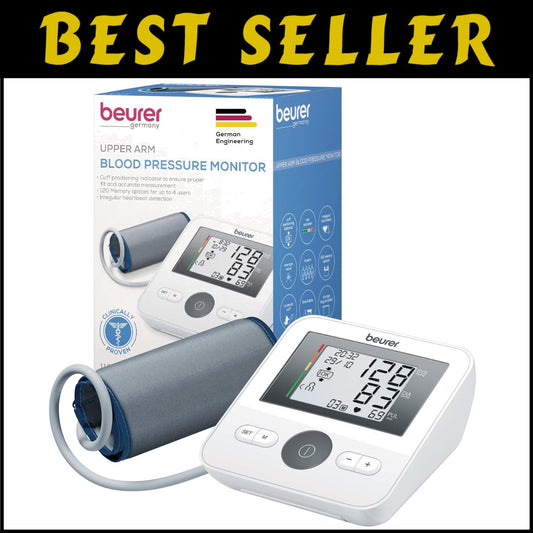 BM27 Automatic Blood Pressure Monitor with Adjustable Cuff & 120 Memory Sets