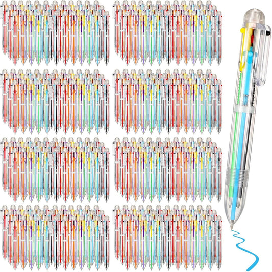 150-Piece 6-in-1 Multicolor Retractable Ballpoint Pens - Fun for School & Office