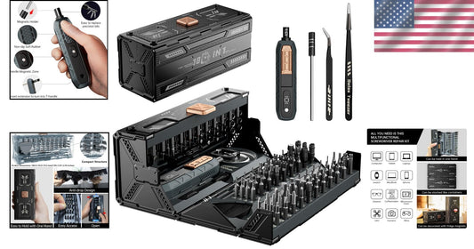 21-Piece Precision Screwdriver Set with Magnetic Bits for Electronics Repair